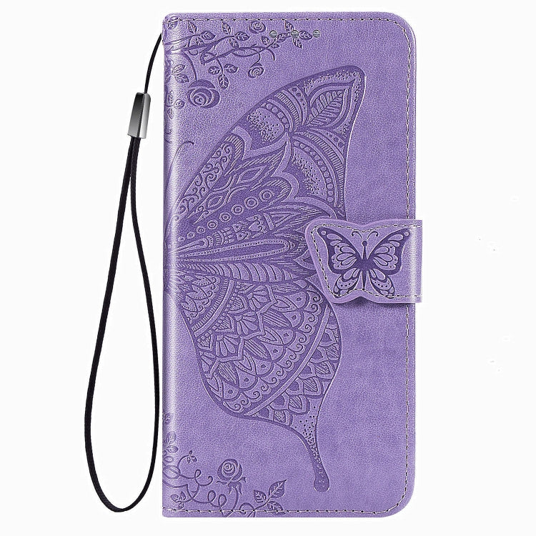 For Google Pixel 4A Butterfly Love Flower Embossed Horizontal Flip Leather Case with Bracket / Card Slot / Wallet / Lanyard