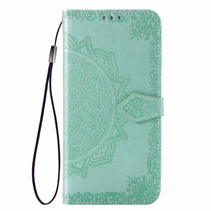 For Google Pixel 4a Mandala Flower Embossed Horizontal Flip Leather Case with Bracket / Card Slot / Wallet / Lanyard