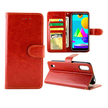 Crazy Horse Texture Leather Horizontal Flip Protective Case with Holder & Card Slots & Wallet & Photo Frame, For Samsung Galaxy M51, For Samsung Galaxy M01, For Nokia 1.3