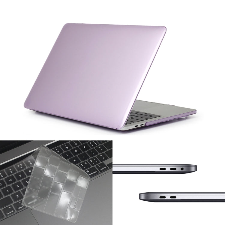 ENKAY Hat-Prince 3 in 1 For MacBook Pro 13 inch A2289 / A2251 (2020) Crystal Hard Shell Protective Case + US Version Ultra-thin TPU Keyboard Protector Cover + Anti-dust Plugs Set