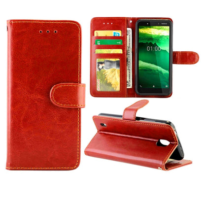 Crazy Horse Texture Leather Horizontal Flip Protective Case with Holder & Card Slots & Wallet & Photo Frame