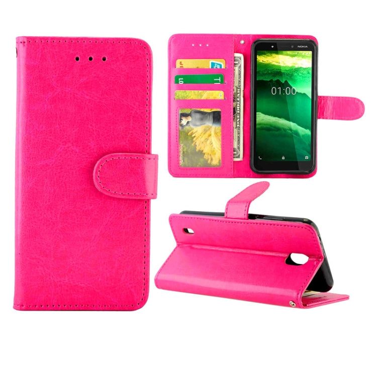 Crazy Horse Texture Leather Horizontal Flip Protective Case with Holder & Card Slots & Wallet & Photo Frame