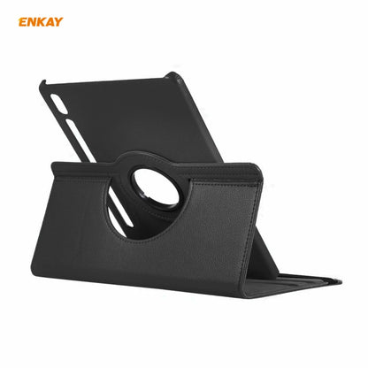 ENKAY for Samsung Galaxy Tab S7 11.0 T870 / T875 ENK-8012 360 Degree Rotation Litchi Texture Horizontal Flip PU Leather Smart Case with Holder & Sleep / Wake-up