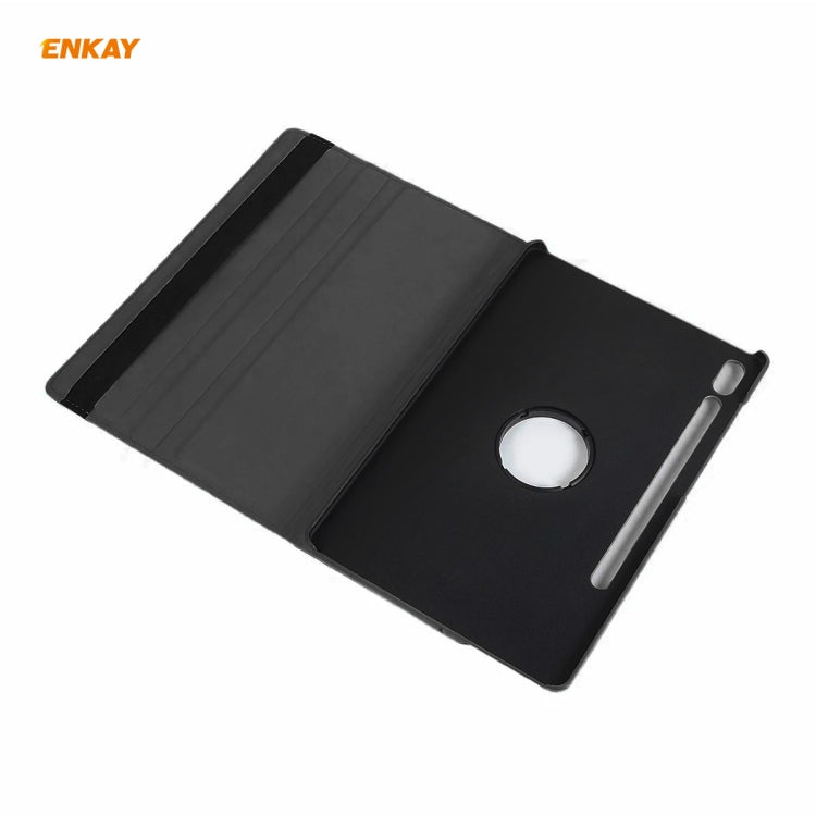 ENKAY for Samsung Galaxy Tab S7 11.0 T870 / T875 ENK-8012 360 Degree Rotation Litchi Texture Horizontal Flip PU Leather Smart Case with Holder & Sleep / Wake-up