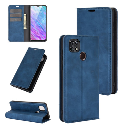 For ZTE Blade 10 Smart / Blade 20 Retro-skin Business Magnetic Suction Leather Case with Holder & Card Slots & Wallet, For ZTE Blade 10 Smart / Blade 20