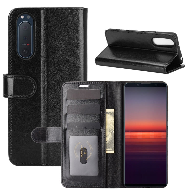 For Sony Xperia 5 II R64 Texture Single Horizontal Flip Protective Case with Holder & Card Slots & Wallet& Photo Frame