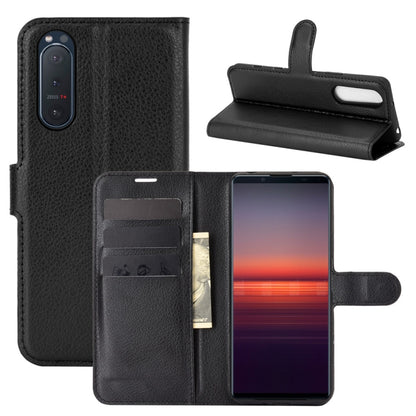 For Sony Xperia 5 II Litchi Texture Horizontal Flip Protective Case with Holder & Card Slots & Wallet