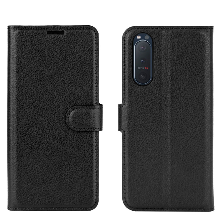 For Sony Xperia 5 II Litchi Texture Horizontal Flip Protective Case with Holder & Card Slots & Wallet