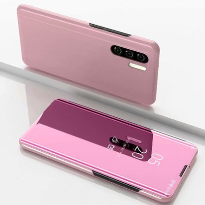 Plus Plated Mirror Horizontal Flip Leather Case with Holder, For OnePlus Nord