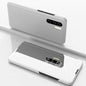 Plus Plated Mirror Horizontal Flip Leather Case with Holder, For OnePlus Nord