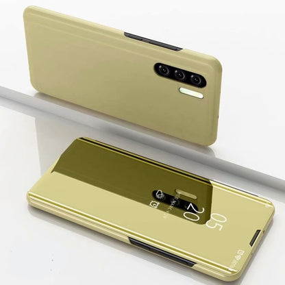 Plus Plated Mirror Horizontal Flip Leather Case with Holder, For OnePlus Nord