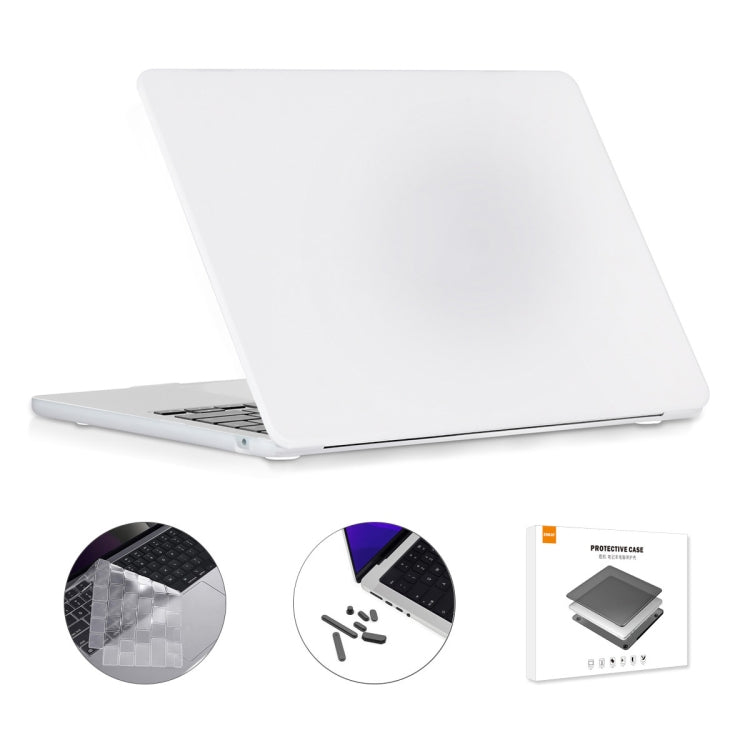 For MacBook Air 13.6 2022/2024 A2681 M2 / A3113 M3 EU Version ENKAY 3 in 1 Matte Laptop Case with TPU Keyboard Film / Anti-dust Plugs