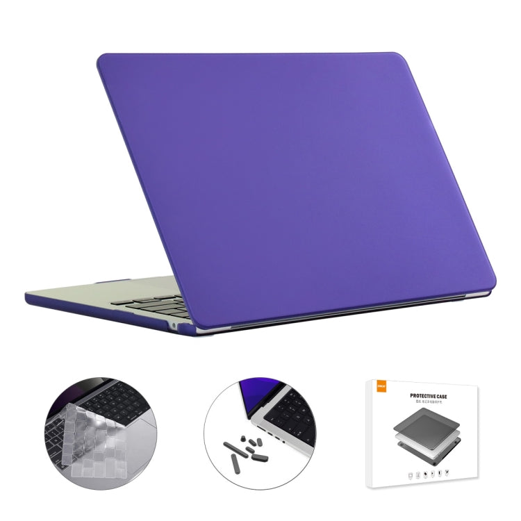 For MacBook Air 13.6 2022/2024 A2681 M2 / A3113 M3 EU Version ENKAY 3 in 1 Matte Laptop Case with TPU Keyboard Film / Anti-dust Plugs