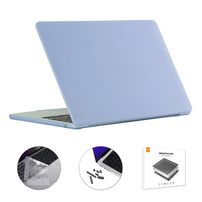 For MacBook Air 13.6 2022/2024 A2681 M2 / A3113 M3 EU Version ENKAY 3 in 1 Matte Laptop Case with TPU Keyboard Film / Anti-dust Plugs