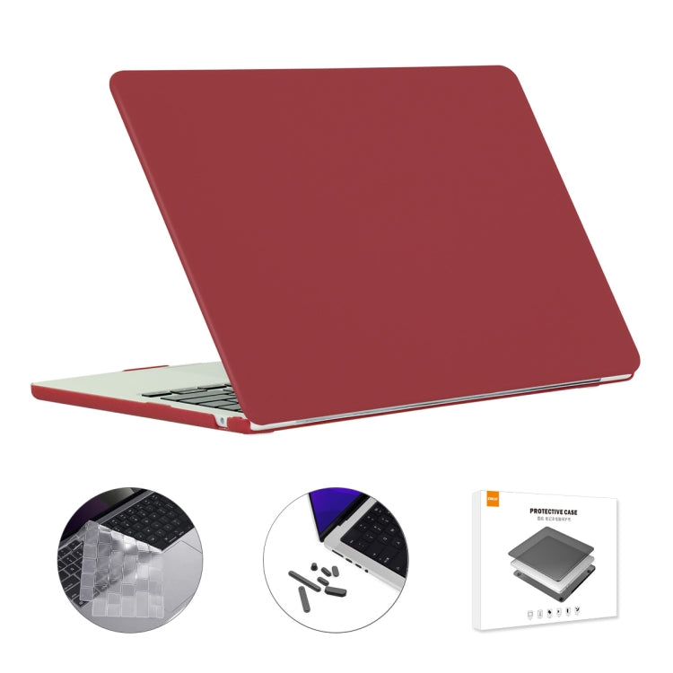 For MacBook Air 13.6 2022/2024 A2681 M2 / A3113 M3 EU Version ENKAY 3 in 1 Matte Laptop Case with TPU Keyboard Film / Anti-dust Plugs