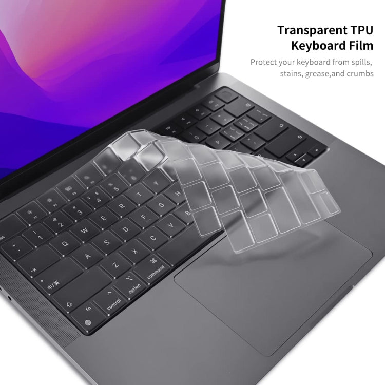 For MacBook Air 13.6 2022/2024 A2681 M2 / A3113 M3 EU Version ENKAY 3 in 1 Matte Laptop Case with TPU Keyboard Film / Anti-dust Plugs