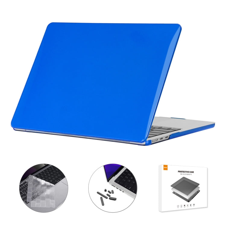 For MacBook Air 13.6 2022/2024 A2681 M2 / A3113 M3 EU Version ENKAY 3 in 1 Crystal Laptop Case with TPU Keyboard Film / Anti-dust Plugs