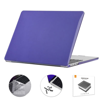 For MacBook Air 13.6 2022/2024 A2681 M2 / A3113 M3 EU Version ENKAY 3 in 1 Crystal Laptop Case with TPU Keyboard Film / Anti-dust Plugs