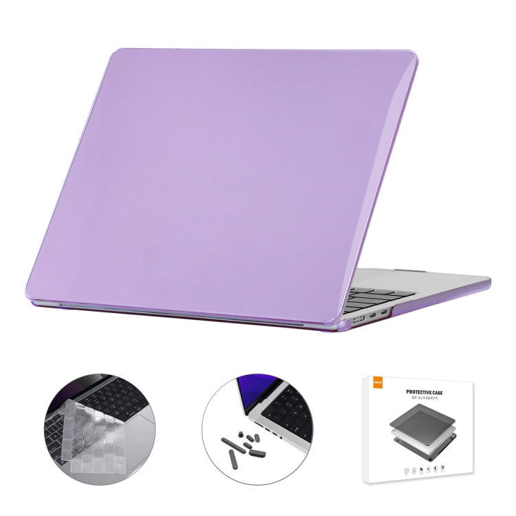 For MacBook Air 13.6 2022/2024 A2681 M2 / A3113 M3 EU Version ENKAY 3 in 1 Crystal Laptop Case with TPU Keyboard Film / Anti-dust Plugs