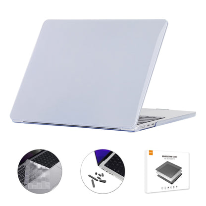 For MacBook Air 13.6 2022/2024 A2681 M2 / A3113 M3 EU Version ENKAY 3 in 1 Crystal Laptop Case with TPU Keyboard Film / Anti-dust Plugs