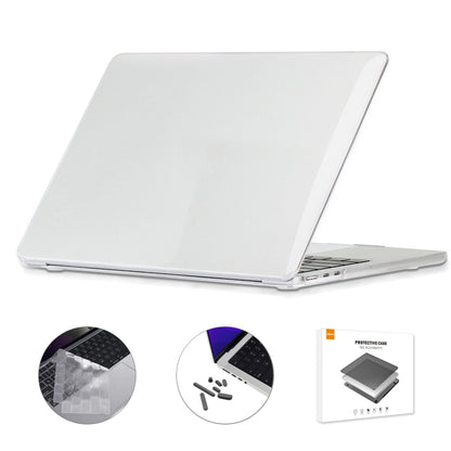 For MacBook Air 13.6 2022/2024 A2681 M2 / A3113 M3 US Version ENKAY 3 in 1 Crystal Laptop Case with TPU Keyboard Film / Anti-dust Plugs