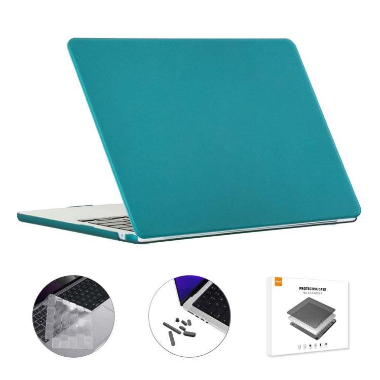 For MacBook Air 13.6 2022/2024 A2681 M2 / A3113 M3 US Version ENKAY 3 in 1 Matte Laptop Case with TPU Keyboard Film / Anti-dust Plugs