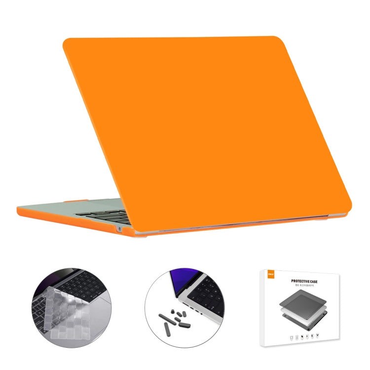 For MacBook Air 13.6 2022/2024 A2681 M2 / A3113 M3 US Version ENKAY 3 in 1 Matte Laptop Case with TPU Keyboard Film / Anti-dust Plugs