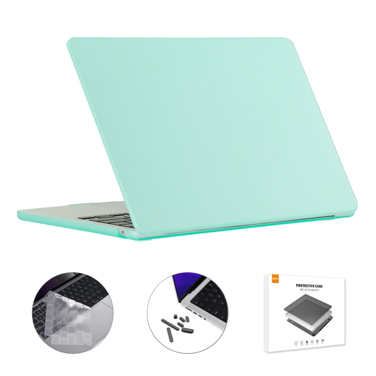 For MacBook Air 13.6 2022/2024 A2681 M2 / A3113 M3 US Version ENKAY 3 in 1 Matte Laptop Case with TPU Keyboard Film / Anti-dust Plugs