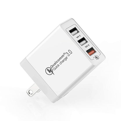 SDC-30W 30W QC 3.0 USB + 2.4A Dual USB 2.0 Ports Mobile Phone Tablet PC Universal Quick Charger Travel Charger, US Plug, US Plug