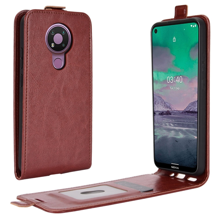 For Nokia 3.4 R64 Texture Single Vertical Flip Leather Protective Case with Card Slots & Photo Frame