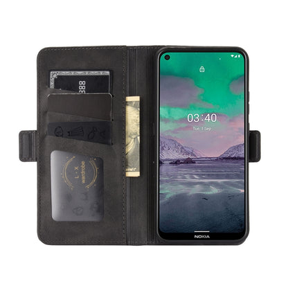 For Nokia 3.4 Dual-side Magnetic Buckle Horizontal Flip Leather Case with Holder & Card Slots & Wallet