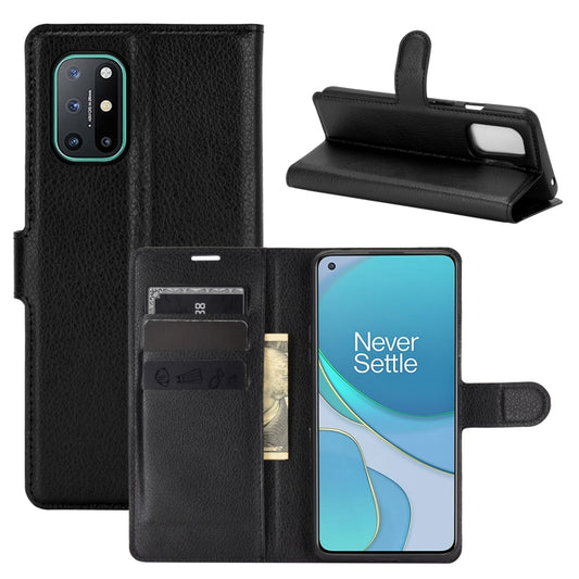 For OnePlus 8T Litchi Texture Horizontal Flip Protective Case with Holder & Card Slots & Wallet