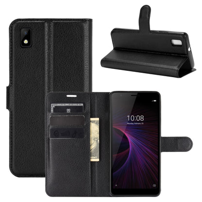 For ZTE Blade L210 Litchi Texture Horizontal Flip Protective Case with Holder & Card Slots & Wallet