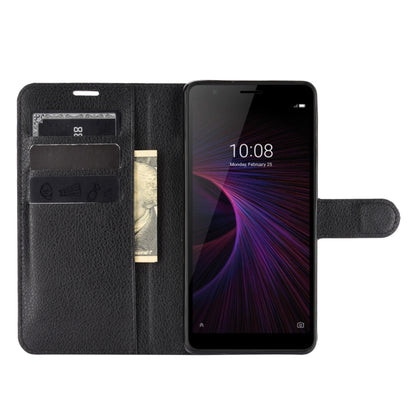 For ZTE Blade L210 Litchi Texture Horizontal Flip Protective Case with Holder & Card Slots & Wallet