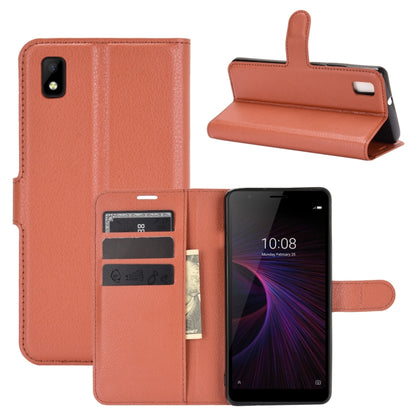 For ZTE Blade L210 Litchi Texture Horizontal Flip Protective Case with Holder & Card Slots & Wallet