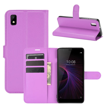 For ZTE Blade L210 Litchi Texture Horizontal Flip Protective Case with Holder & Card Slots & Wallet