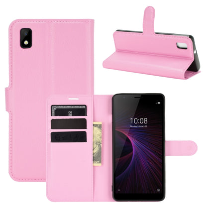 For ZTE Blade L210 Litchi Texture Horizontal Flip Protective Case with Holder & Card Slots & Wallet