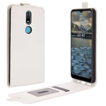 For Nokia 2.4 R64 Texture Single Vertical Flip Leather Protective Case with Card Slots & Photo Frame