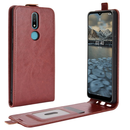 For Nokia 2.4 R64 Texture Single Vertical Flip Leather Protective Case with Card Slots & Photo Frame