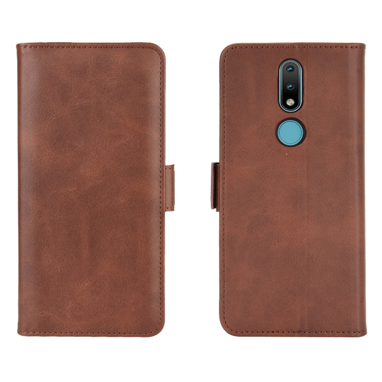 For Nokia 2.4 Dual-side Magnetic Buckle Horizontal Flip Leather Case with Holder & Card Slots & Wallet