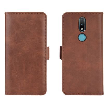 For Nokia 2.4 Dual-side Magnetic Buckle Horizontal Flip Leather Case with Holder & Card Slots & Wallet