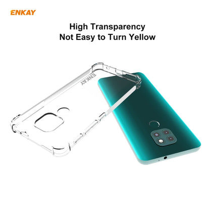 Hat-Prince ENKAY Clear TPU Shockproof Case Soft Anti-slip Cover + 0.26mm 9H 2.5D Full Glue Full Coverage Tempered Glass Protector Film, For Motorola Moto G9 / G9 Play, For Xiaomi Redmi 9A, For Xiaomi Redmi 9C, For Xiaomi 10T 5G / 10T Pro 5G������������...