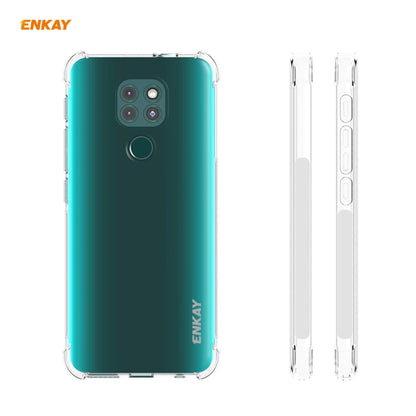 Hat-Prince ENKAY Clear TPU Shockproof Case Soft Anti-slip Cover + 0.26mm 9H 2.5D Full Glue Full Coverage Tempered Glass Protector Film, For Motorola Moto G9 / G9 Play, For Xiaomi Redmi 9A, For Xiaomi Redmi 9C, For Xiaomi 10T 5G / 10T Pro 5G            ...