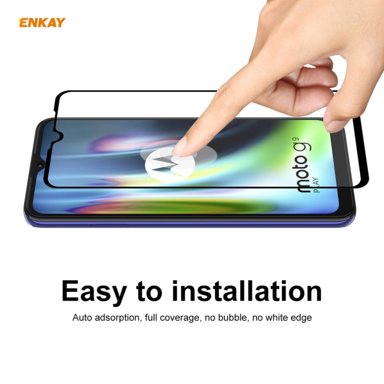 Hat-Prince ENKAY Clear TPU Shockproof Case Soft Anti-slip Cover + 0.26mm 9H 2.5D Full Glue Full Coverage Tempered Glass Protector Film, For Motorola Moto G9 / G9 Play, For Xiaomi Redmi 9A, For Xiaomi Redmi 9C, For Xiaomi 10T 5G / 10T Pro 5G            ...