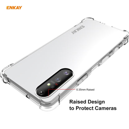 Hat-Prince ENKAY Clear TPU Shockproof Case Soft Anti-slip Cover + 0.26mm 9H 2.5D Full Glue Full Coverage Tempered Glass Protector Film