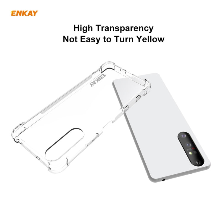 Hat-Prince ENKAY Clear TPU Shockproof Case Soft Anti-slip Cover + 0.26mm 9H 2.5D Full Glue Full Coverage Tempered Glass Protector Film