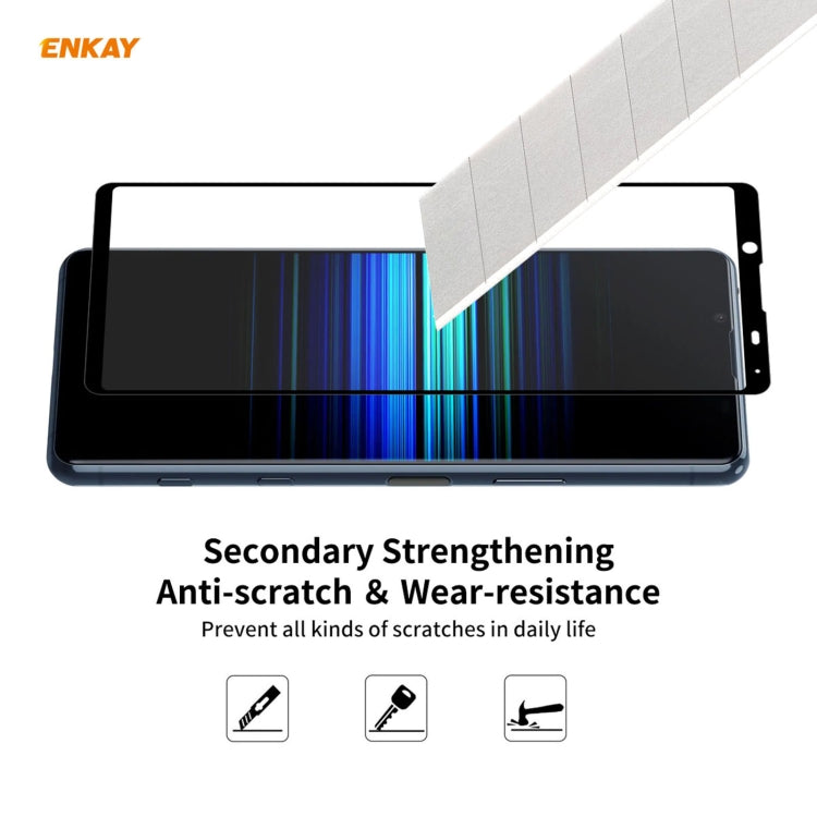 Hat-Prince ENKAY Clear TPU Shockproof Case Soft Anti-slip Cover + 0.26mm 9H 2.5D Full Glue Full Coverage Tempered Glass Protector Film