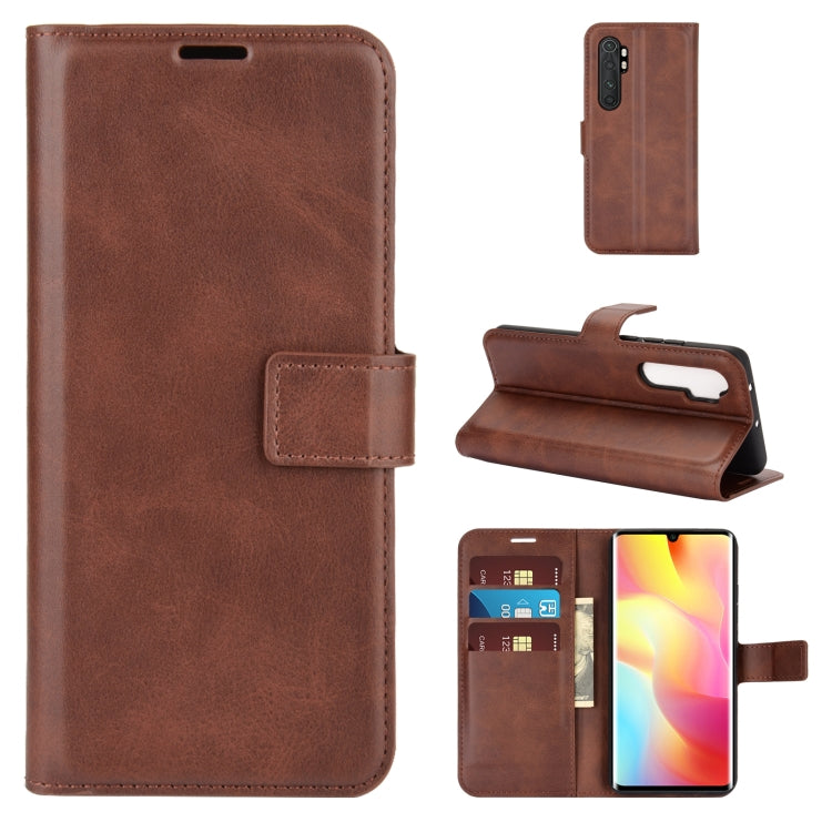 Retro Calf Pattern Buckle Horizontal Flip Leather Case with Holder & Card Slots & Wallet, For Xiaomi Mi Note 10 Lite