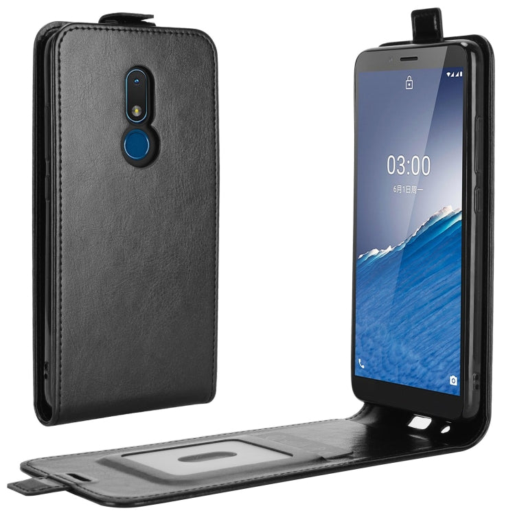 For Nokia C3 R64 Texture Single Vertical Flip Leather Protective Case with Card Slots & Photo Frame, For Nokia C3