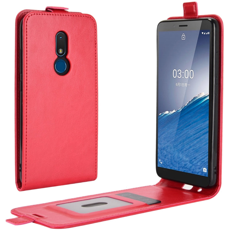 For Nokia C3 R64 Texture Single Vertical Flip Leather Protective Case with Card Slots & Photo Frame, For Nokia C3